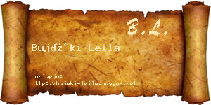 Bujáki Leila névjegykártya