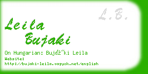 leila bujaki business card